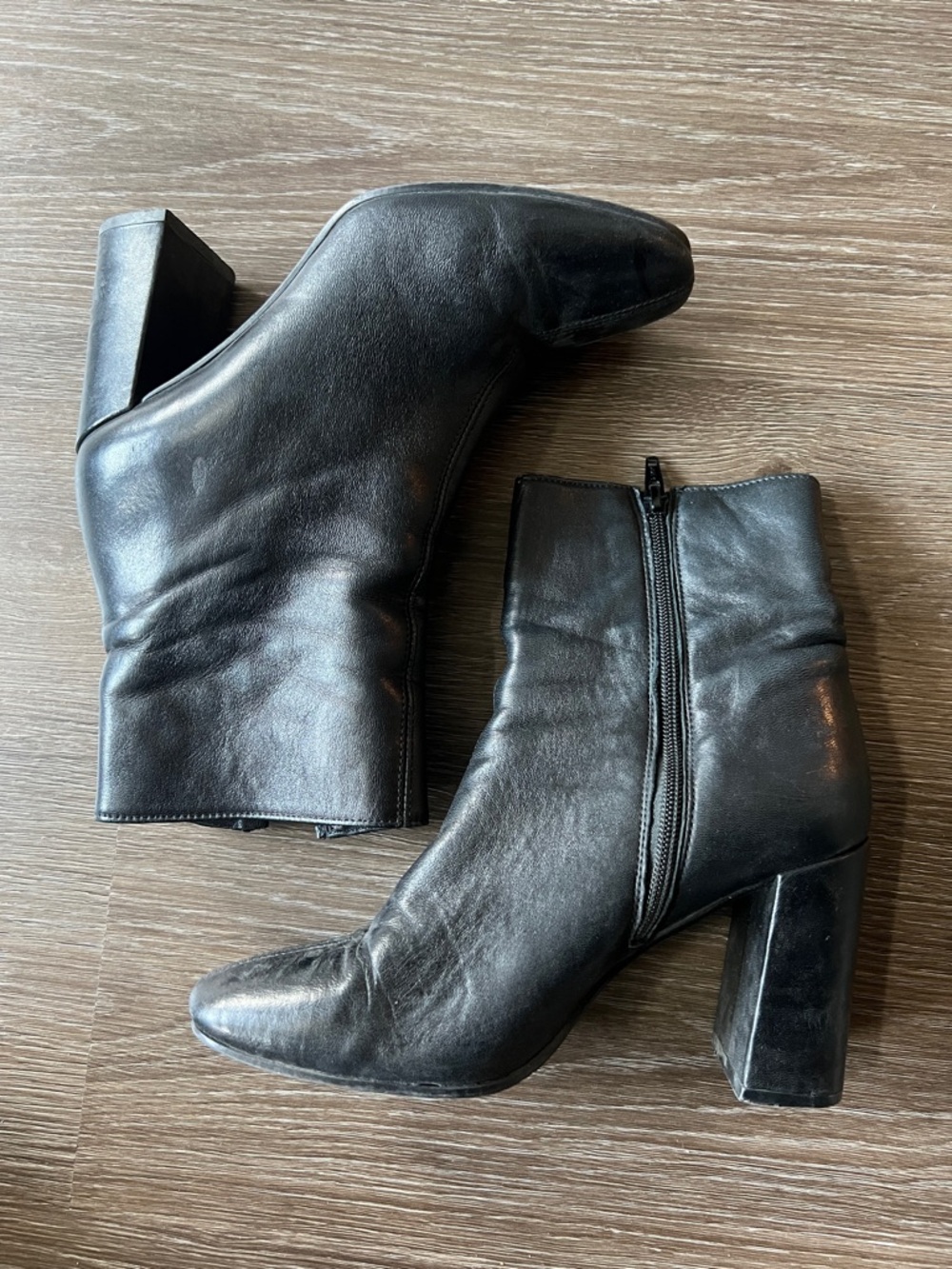 Giuliano Brani EU38 Made in Italy Black Leather Ankle Booties with Side Zip